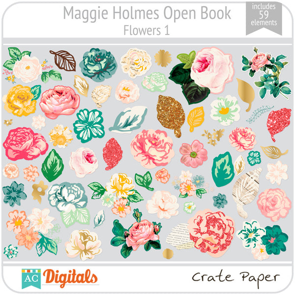 Maggie Holmes Open Book Flowers #1