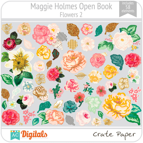 Maggie Holmes Open Book Flowers #2